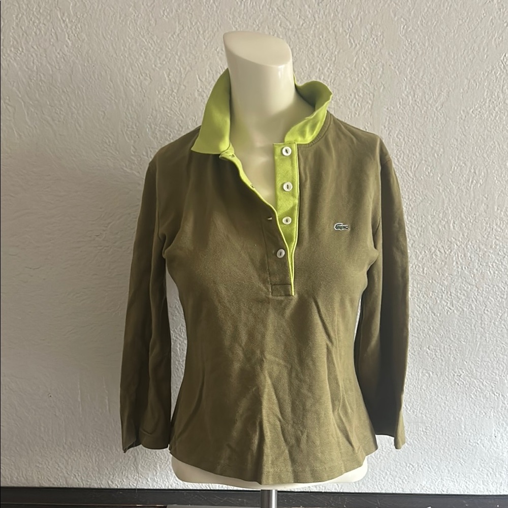 Lacoste Green Button Down Shirt